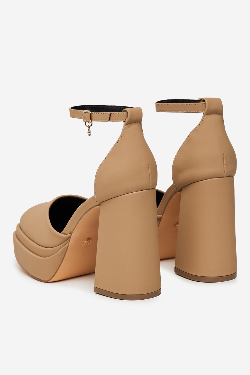 Pantofi cu toc DeeZee CREM - 5906751097410