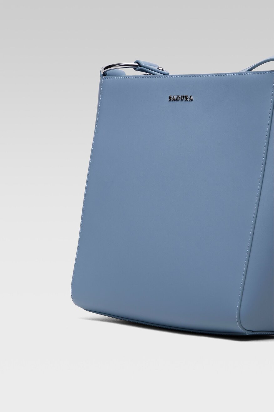
                Badura - Torebka na ramię skórzana niebieska - 5904248337681