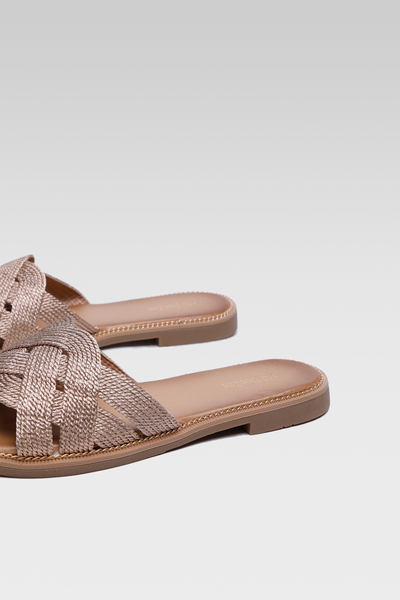 Klapki DeeZee WS5291-14 Złoty