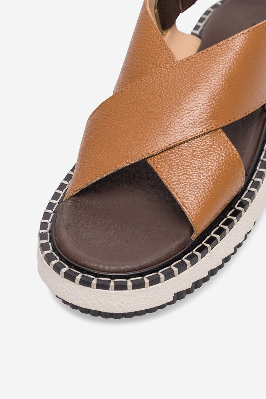 Badura - Skórzane sandały - 5905588402565