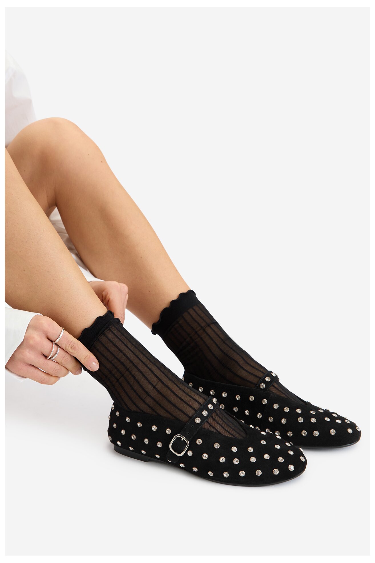 Baleriny EVA MINGE EO-NALA-249060-51 FEKETE