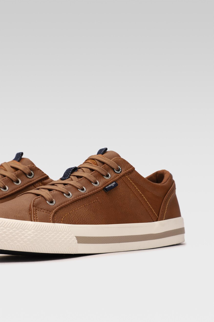 Wrangler - Półbuty brązowe sznurowane - 5903698389417