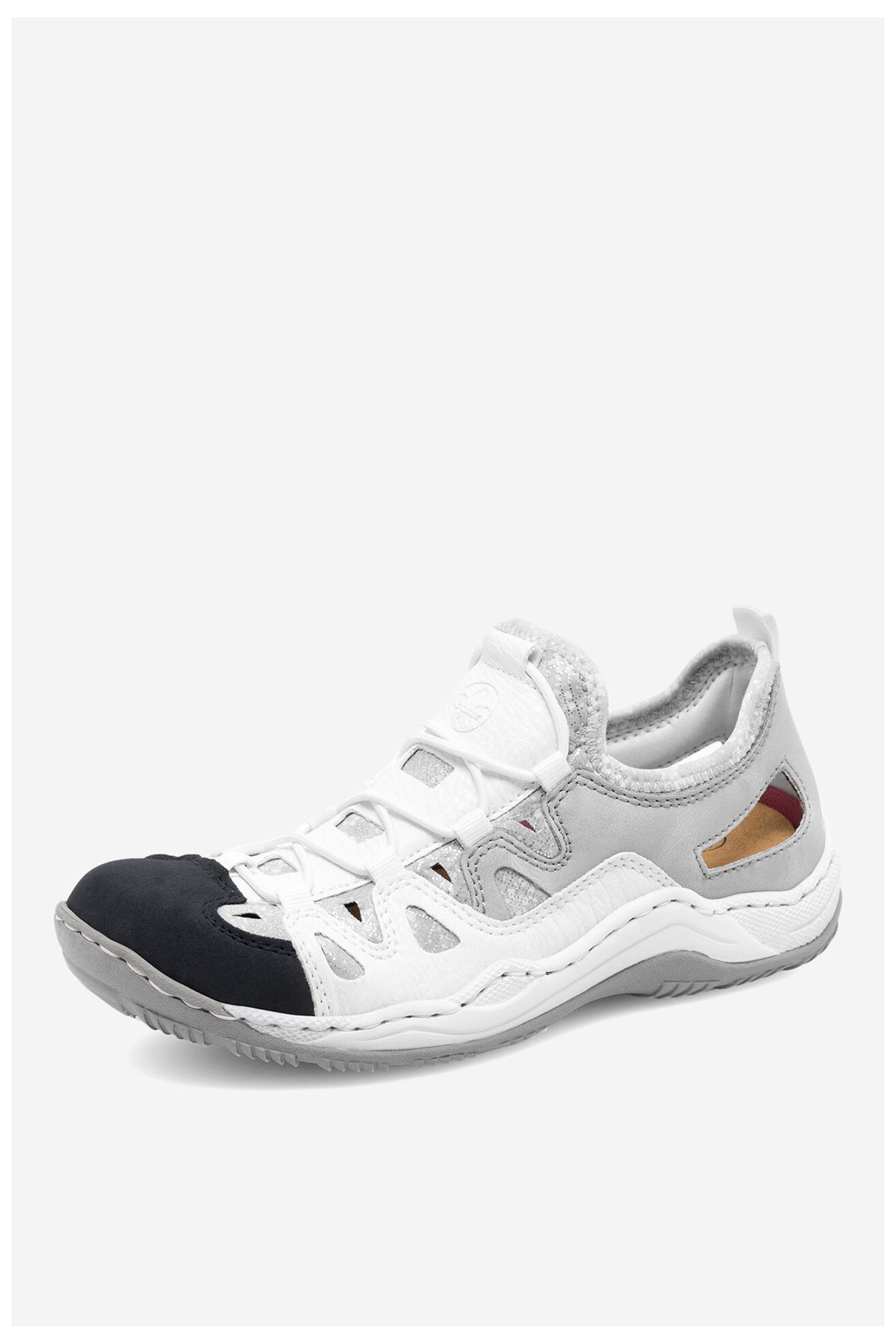 Półbuty Rieker L0539-80 Biały