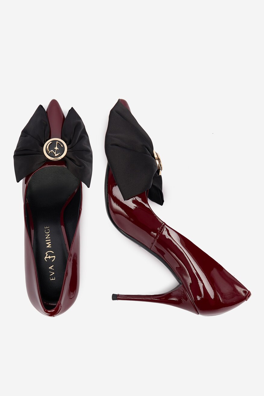 
                Туфлі-Човники EVA MINGE БОРДОВИЙ - 5906751283172