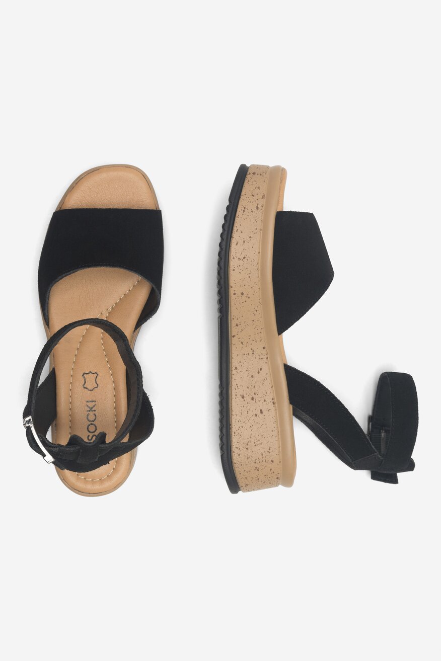 
                Lasocki - Skórzane sandały czarne - 5904862824819