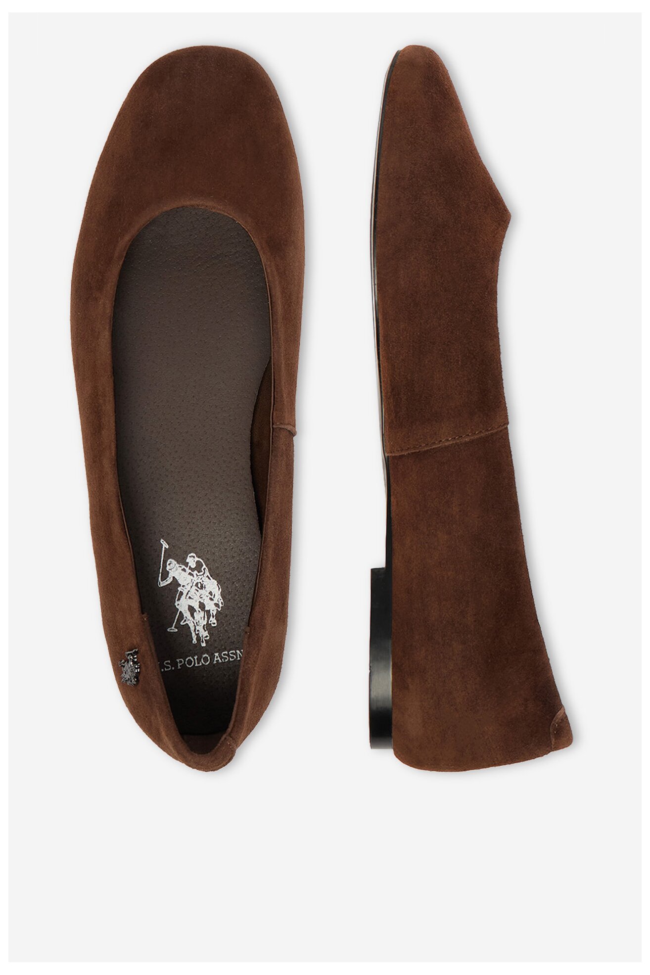 Baleriny U.S. POLO ASSN. EO-AYOLY001W/6S1 Brązowy