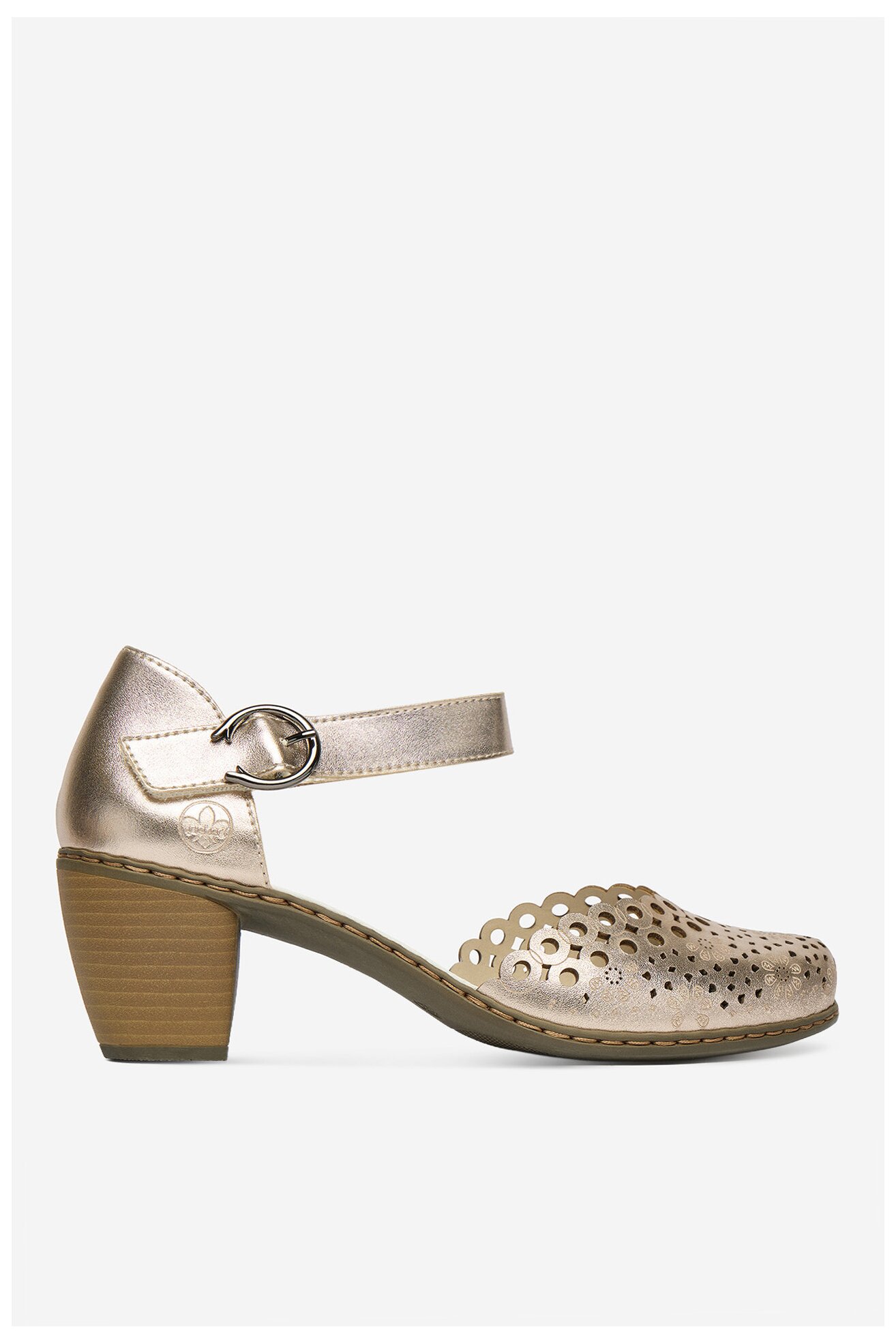 Czółenka Rieker CEO-40902-90 Złoty