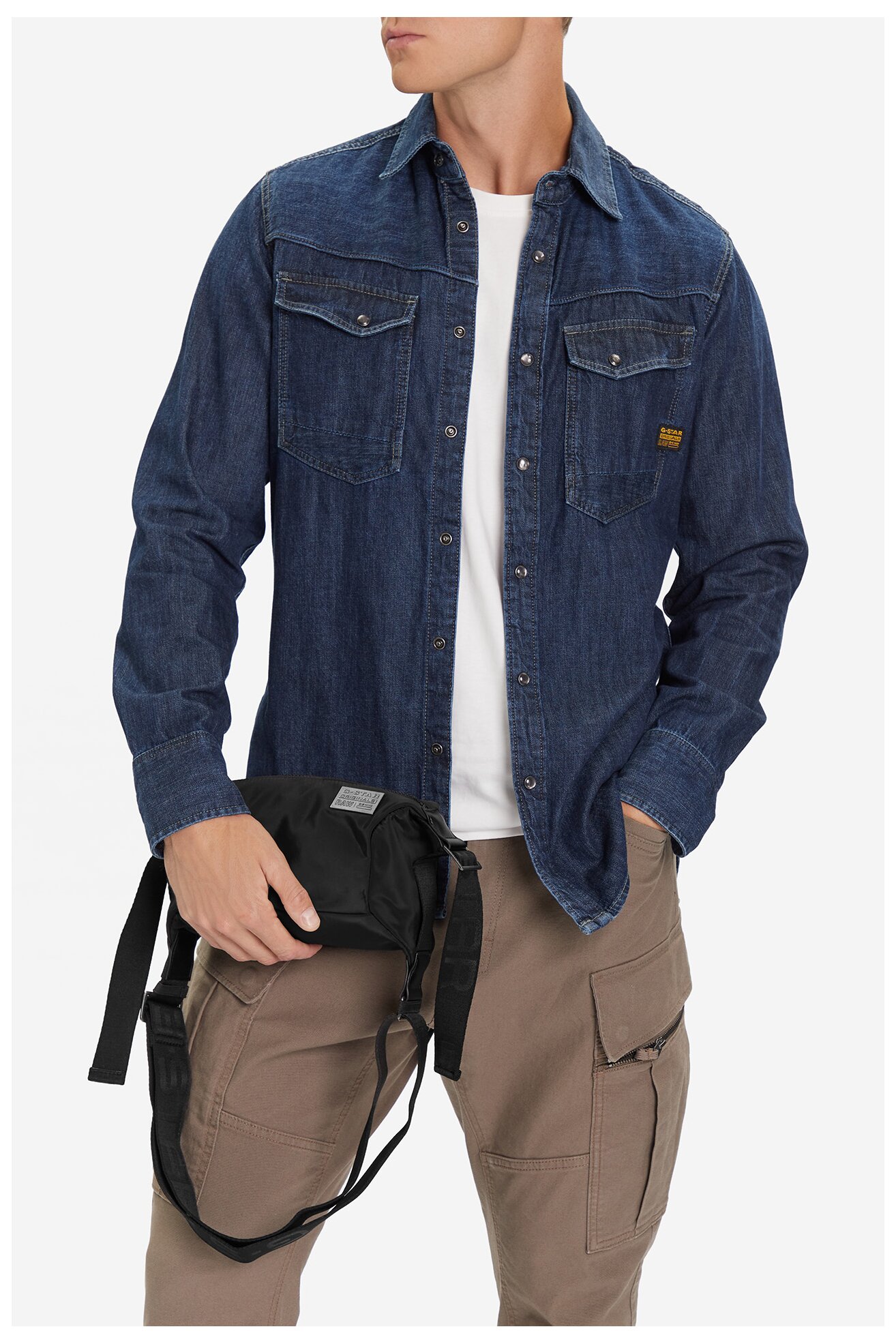 Férfi táska G-STAR RAW C-TYRS-XC8345 FEKETE