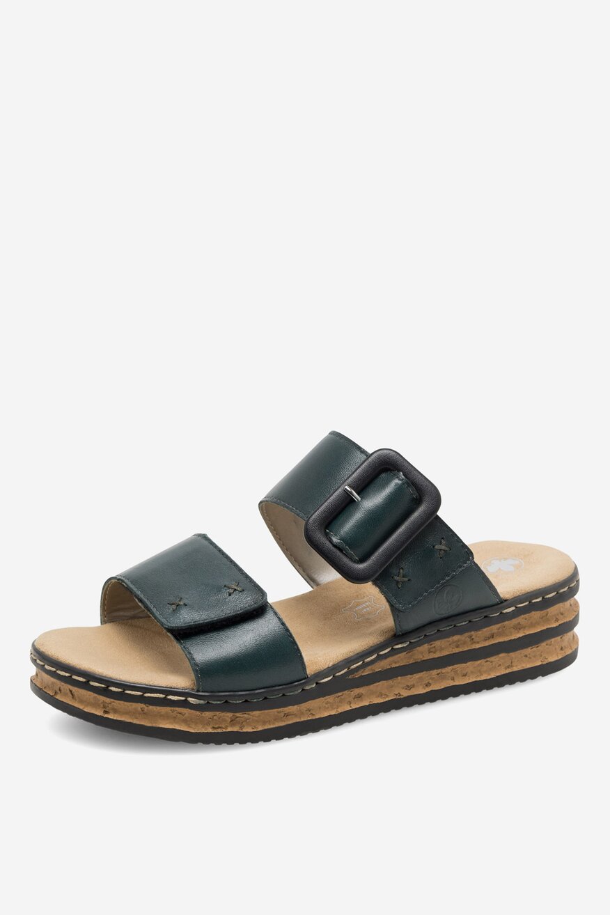 
                Rieker - Skórzane klapki - 2230056259109