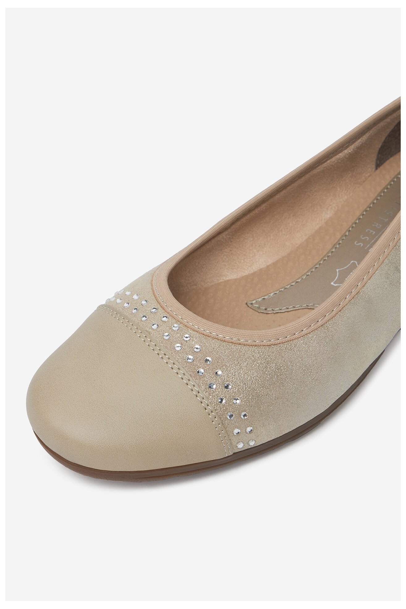 Baleriny Rieker L9353-62 Złoty