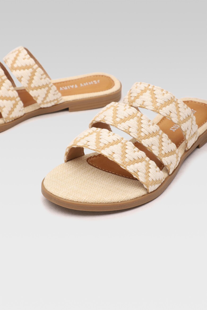 Jenny Fairy - Klapki z printem beżowe - 5903698668505