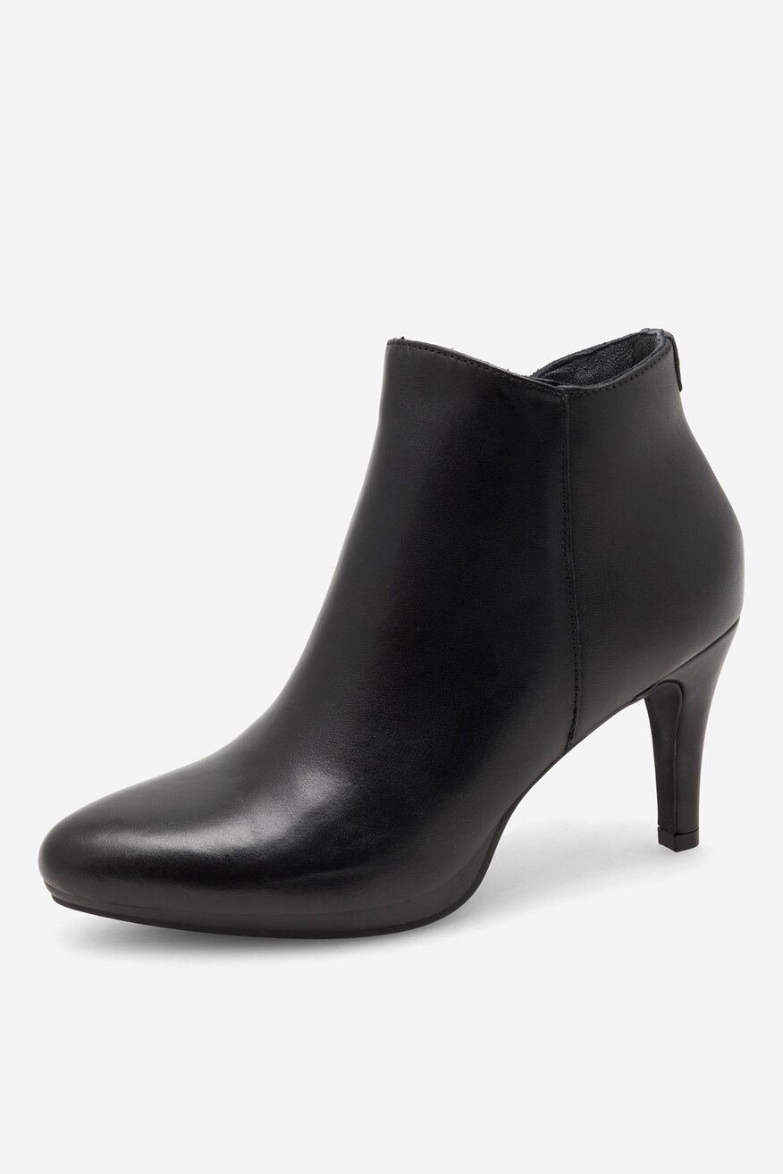 
                Lasocki - Botki skórzane na szpilce - 5905588002291