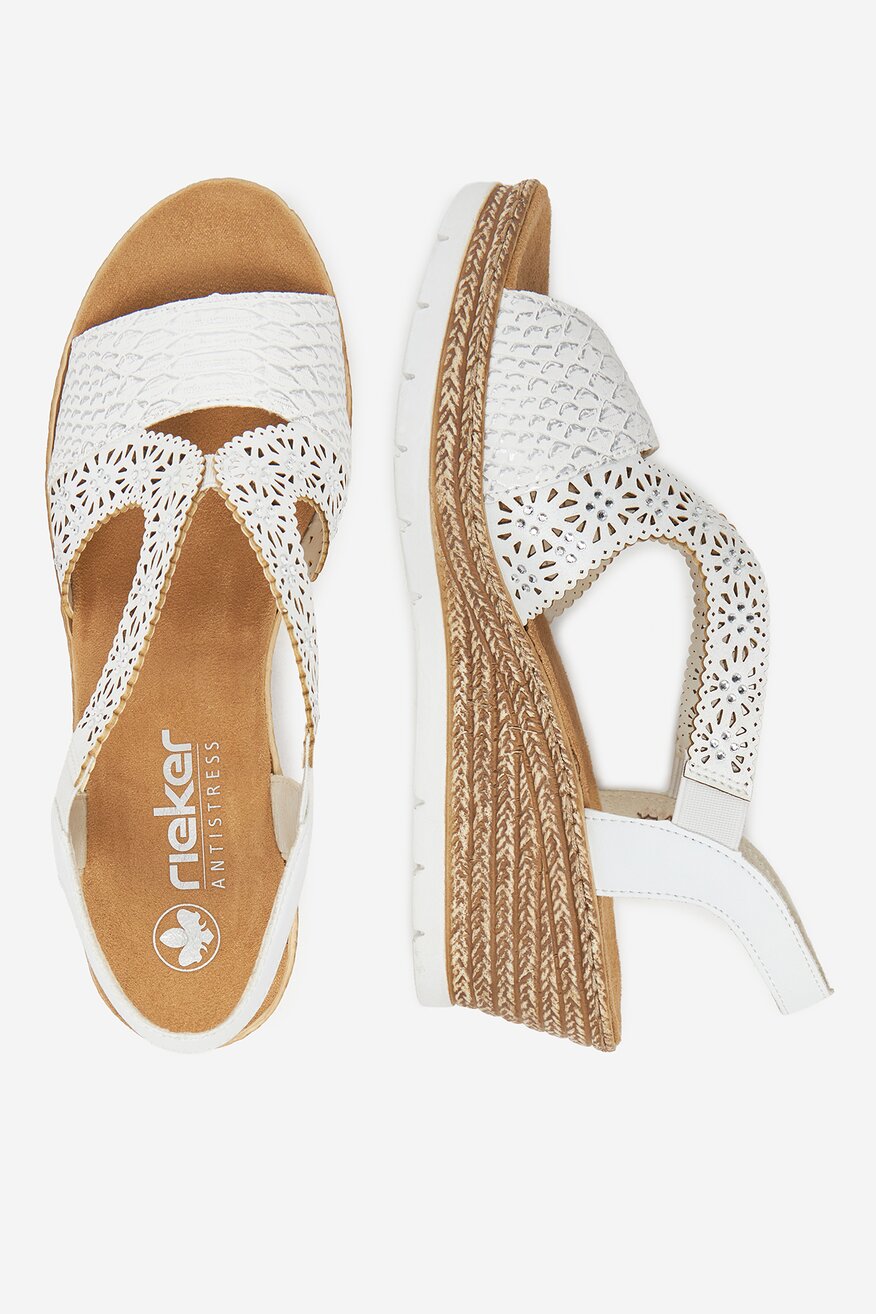 Rieker - Sandały na koturnie - 2230078418539