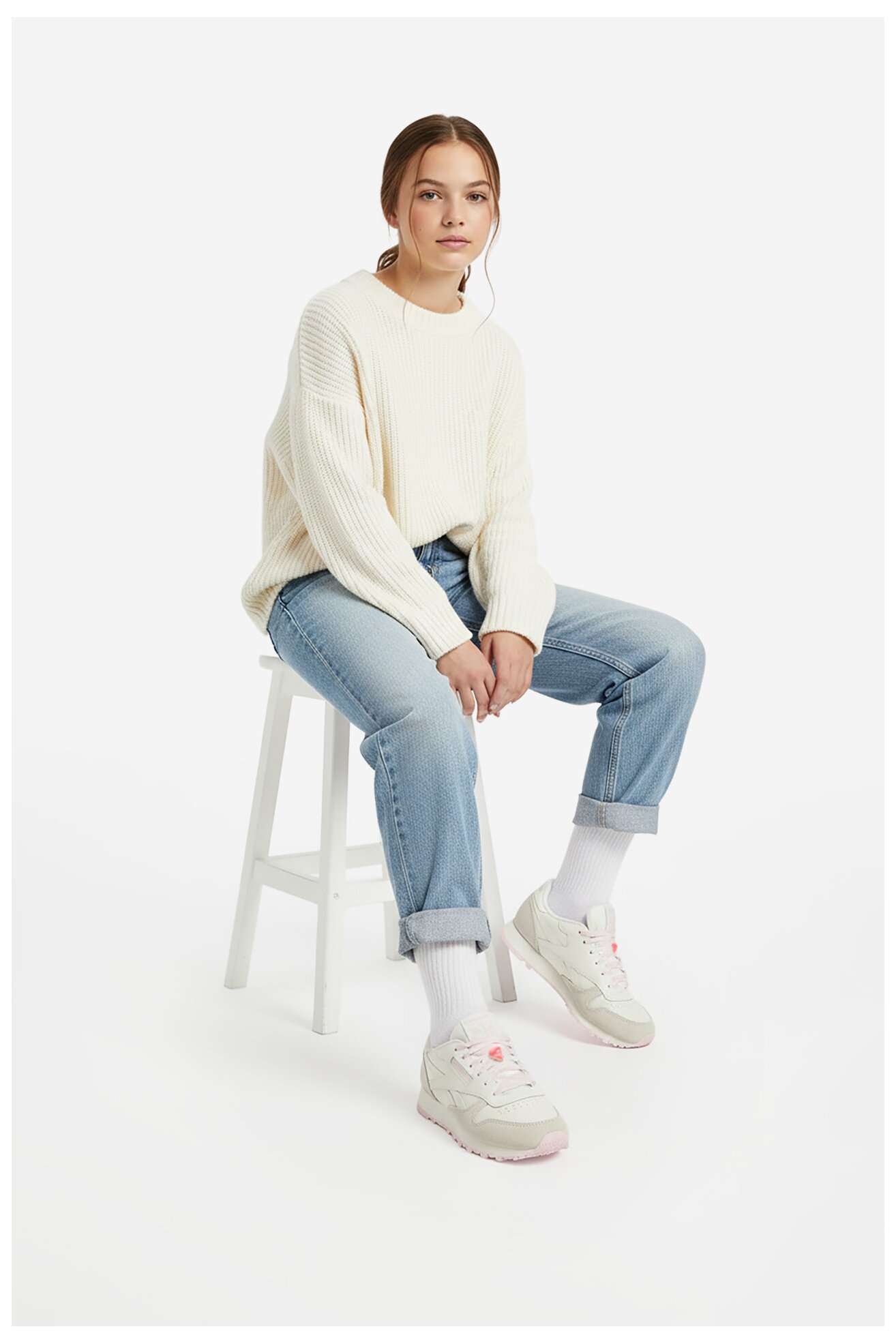 Obuwie sportowe Reebok EO-CLASSIC LEATHER 100224475 Kremowy