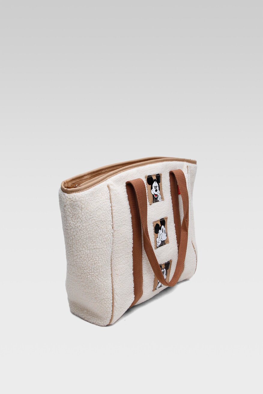 Mickey&Friends - Torebka shopper pastelowa beżowa - 5903698840765