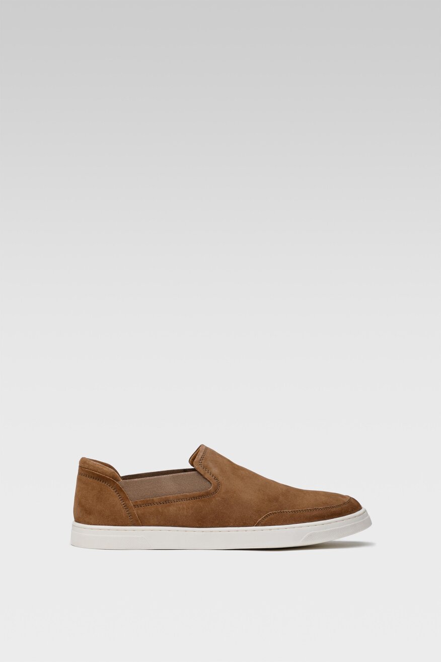 
                Cesare Cave - Skórzane półbuty beżowe - 5904862603445