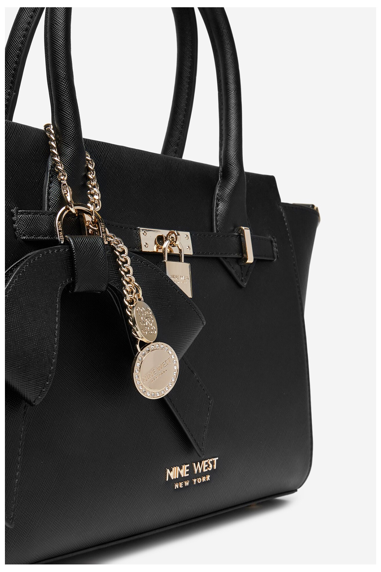 Kézitáska NINE WEST CEO-CHELSEA-CHARM-II-LX10185 FEKETE