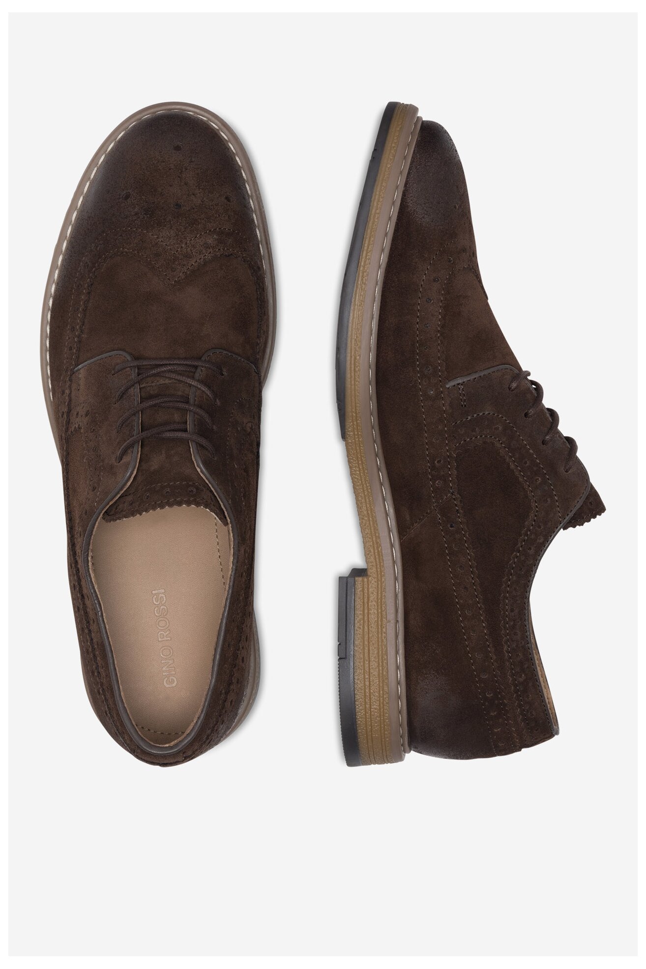 Półbuty Gino Rossi ADAMO-01 MI08 Brązowy ciemny