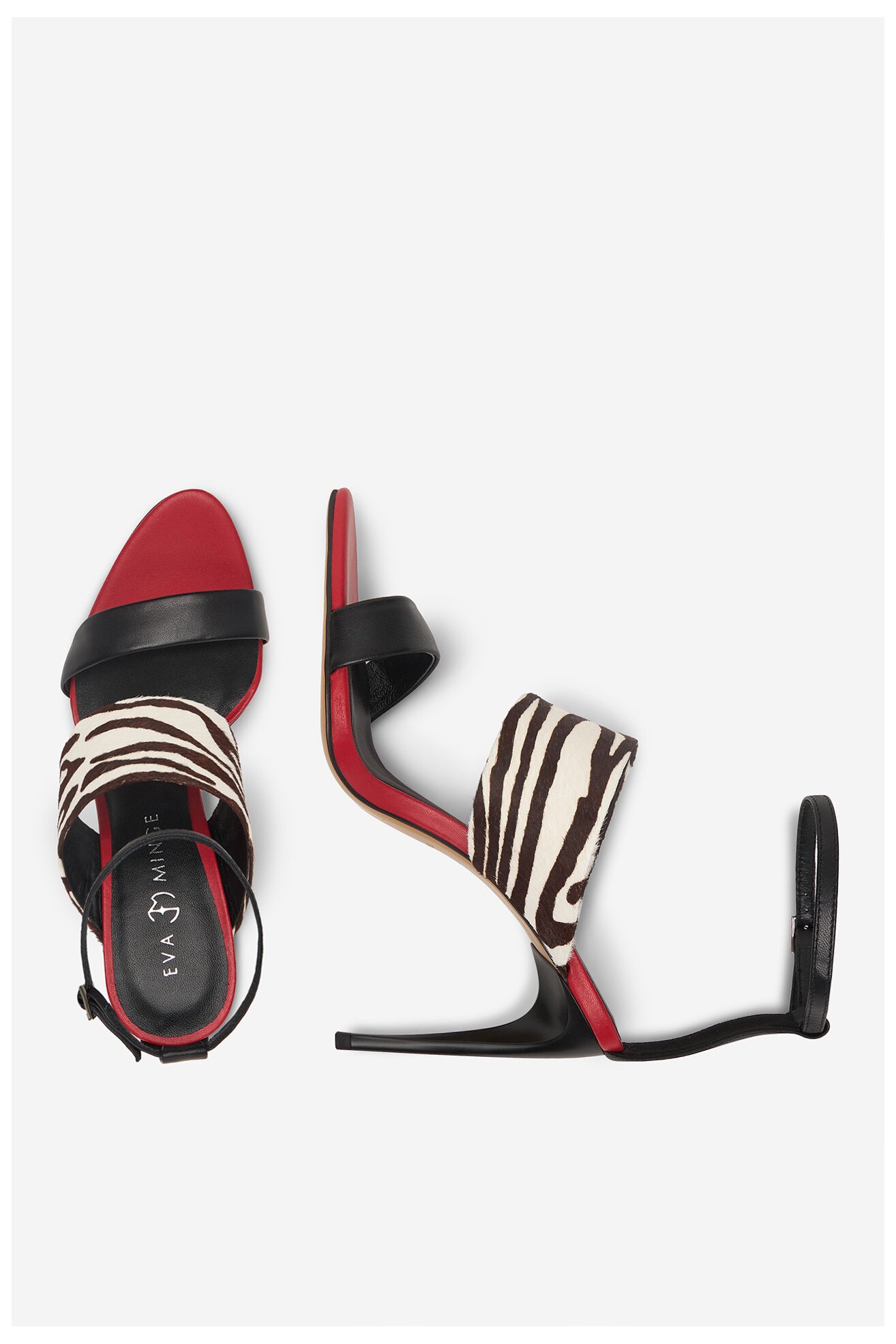 Sandały EVA MINGE EO-NADIA-LT2035-2-2 Czerwony