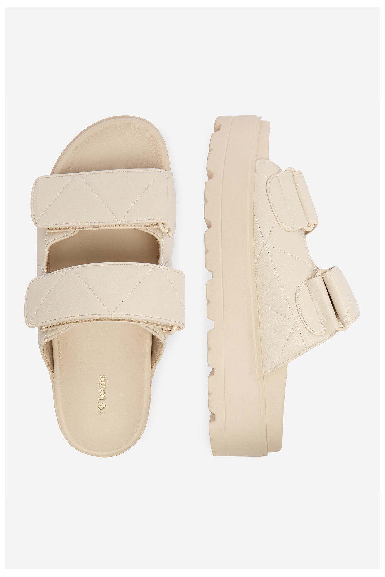 Klapki DeeZee CEO-R25SS09248 Kremowy