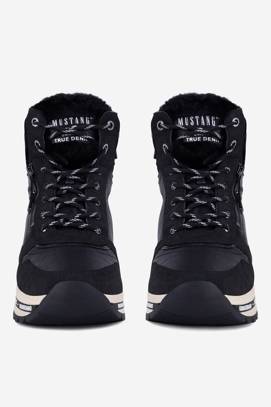 Mustang - Trzewiki ocieplane na platformie - 5905588862901