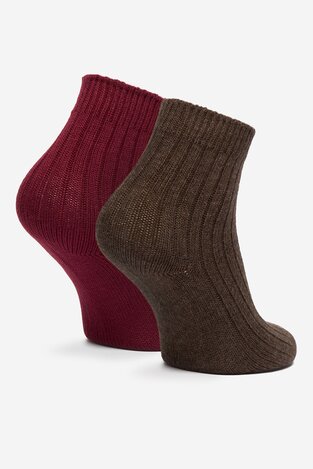 Шкарпетка NINE WEST CEO_LA_NW_12744_Z_AW25 (2-PACK) БОРДОВИЙ