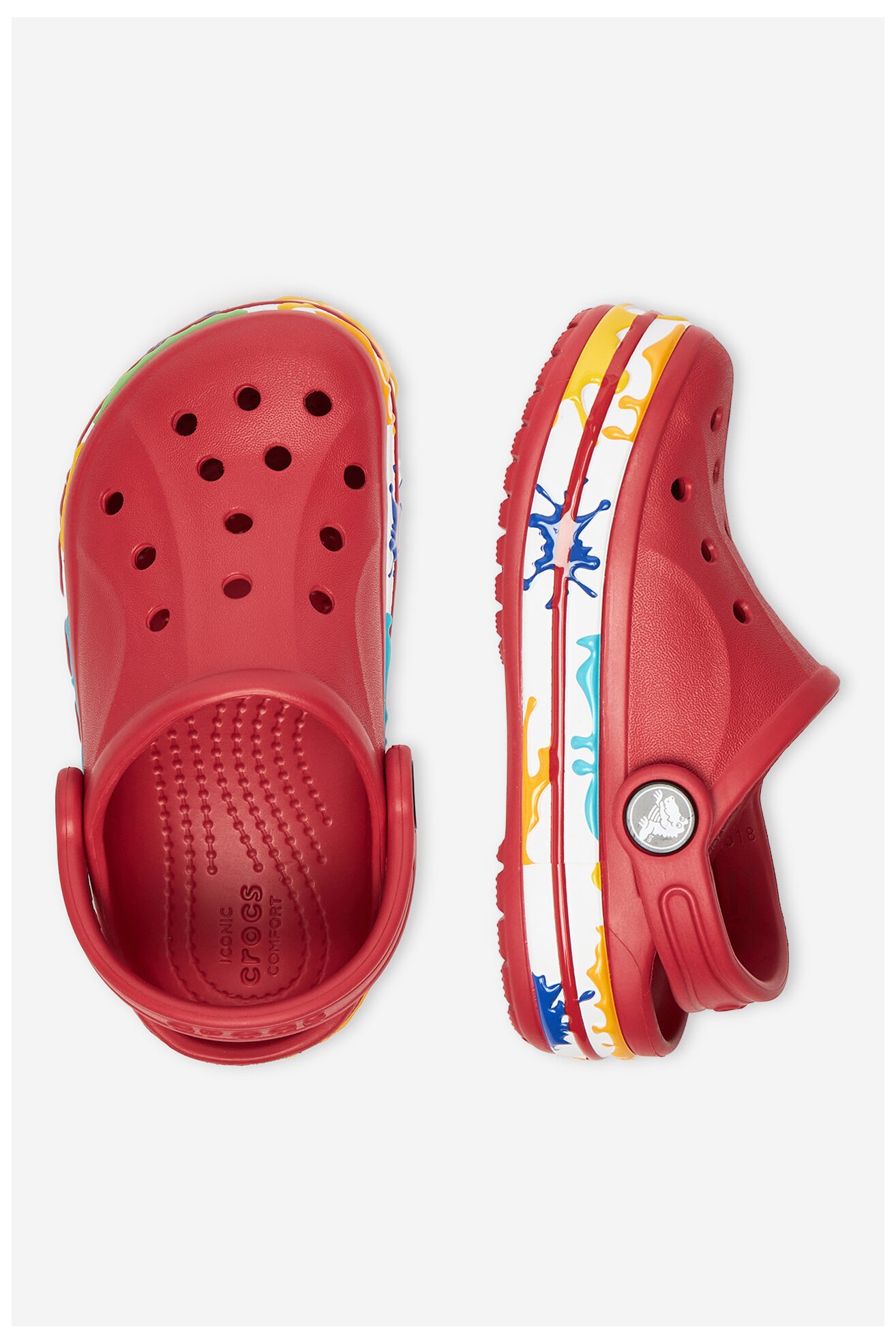 Klapki basenowe Crocs C-BAYABAND CLOG T 211683-6EN Czerwony