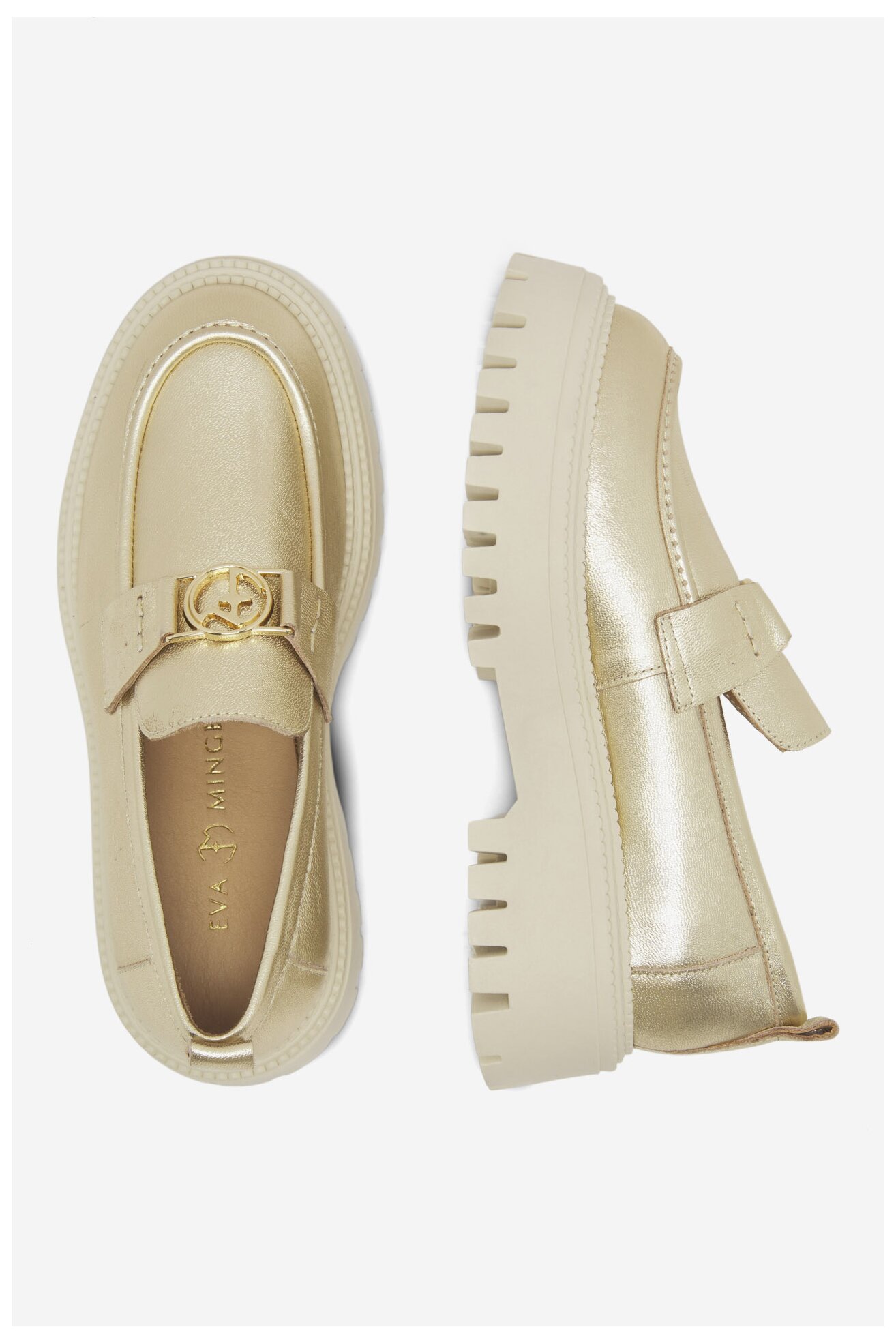 Мокасини EVA MINGE SARAH-8049 ЗОЛОТИЙ