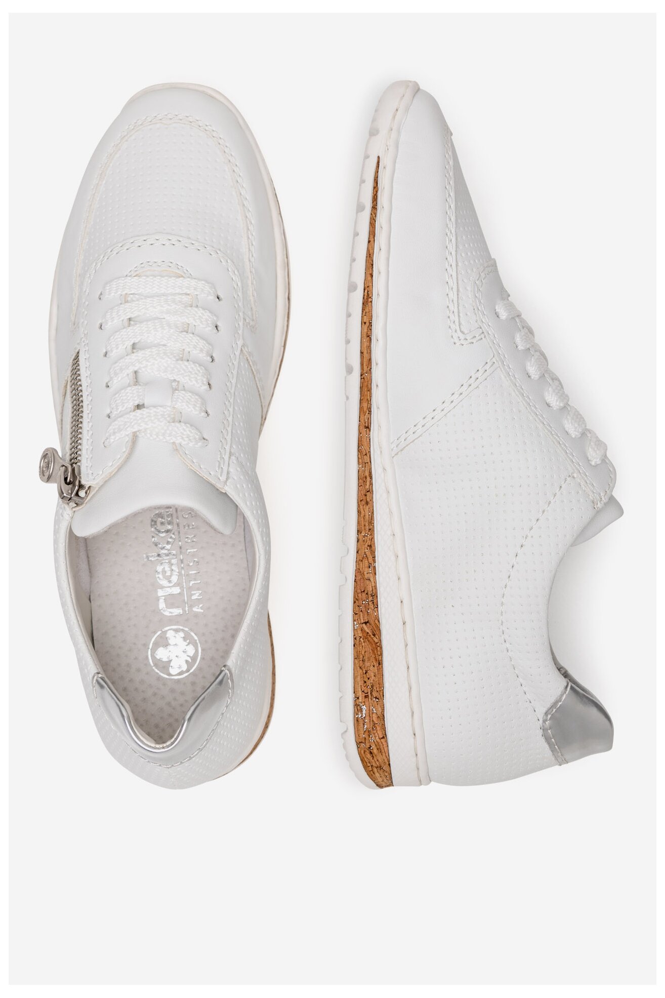 Sneakers Rieker N5127-80 Biały