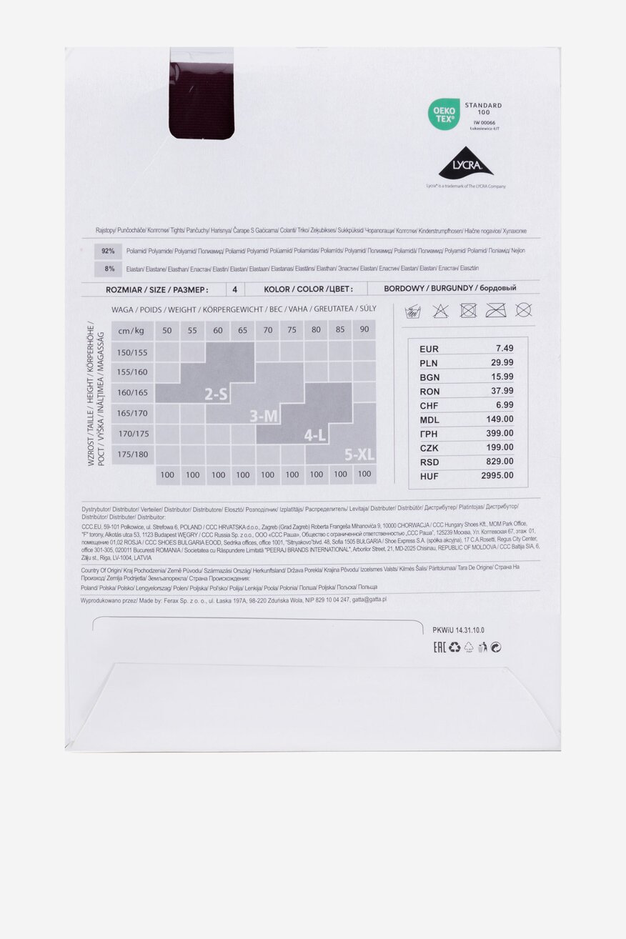 
                Hulahopke NINE WEST BORDO - 5906751061190