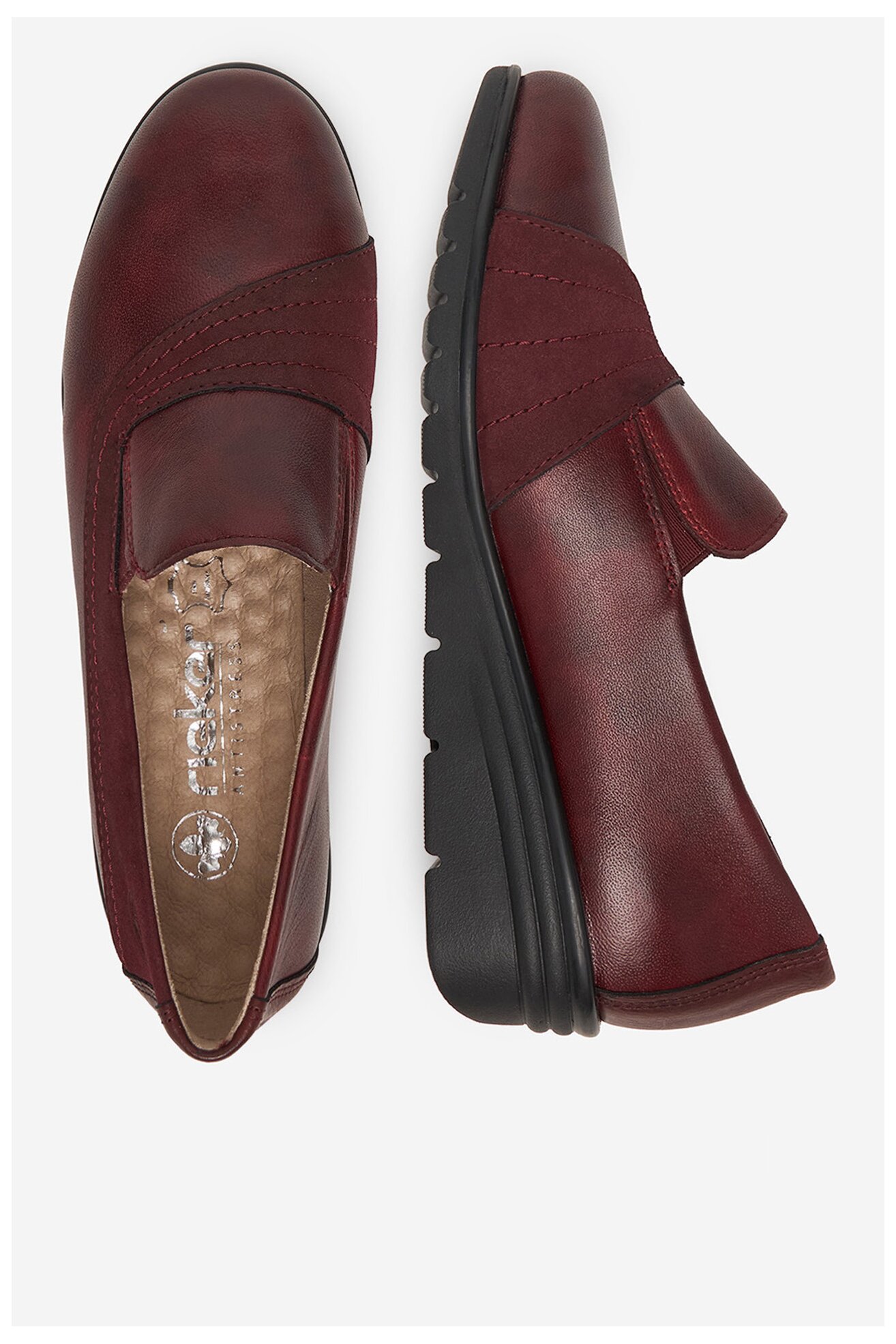 Половинки обувки Rieker CEO-L5356-35 БОРДО