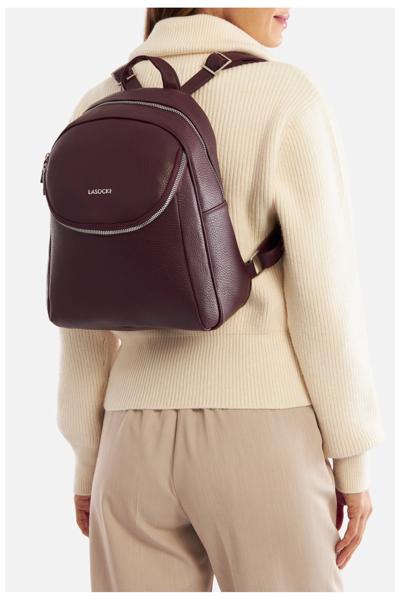 Plecak Lasocki LSK-K-071-06 Bordowy ciemny