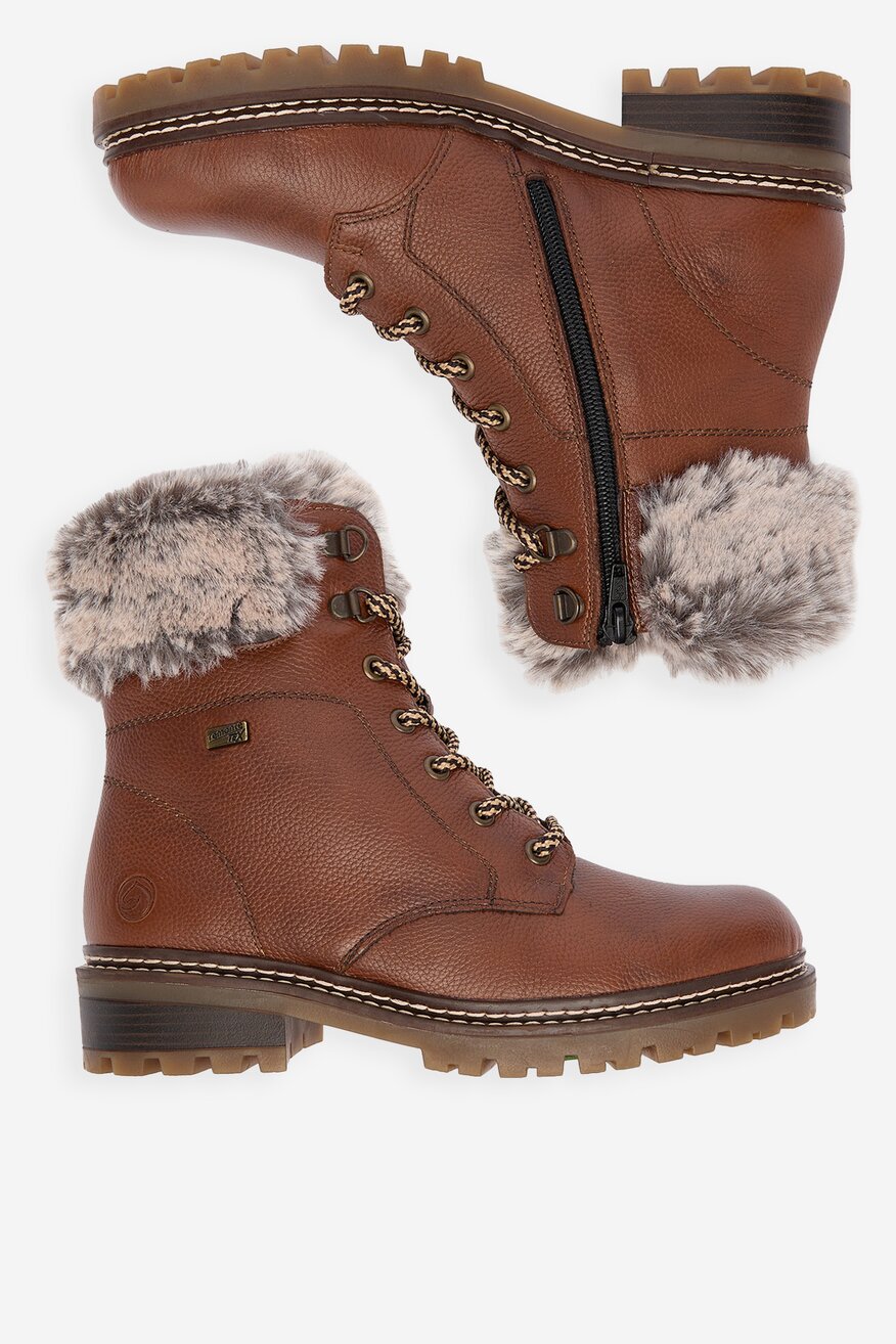 Remonte - Trzewiki skórzane ocieplane - 2230085547420