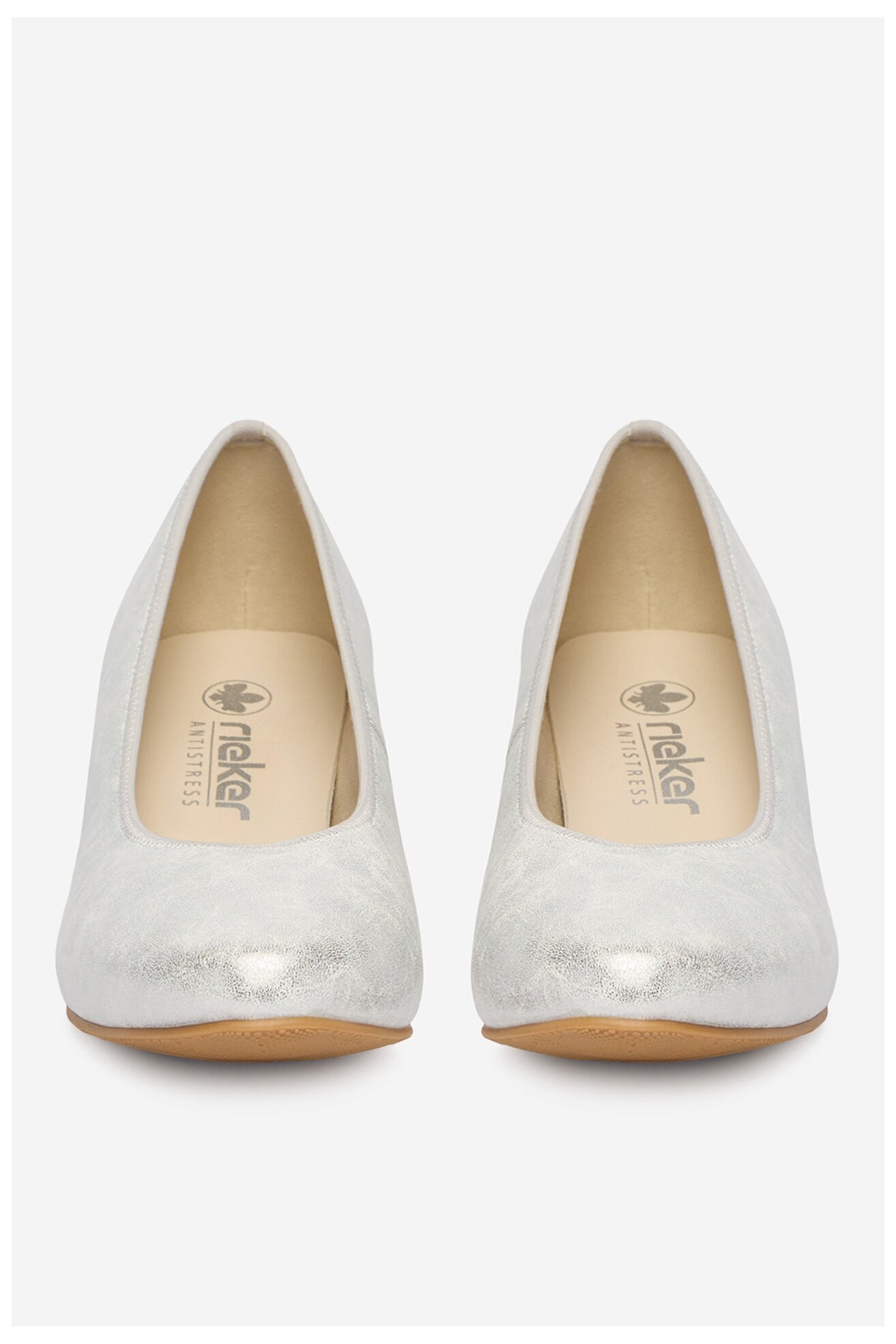 Czółenka Rieker CEO-44650-90 Srebrny