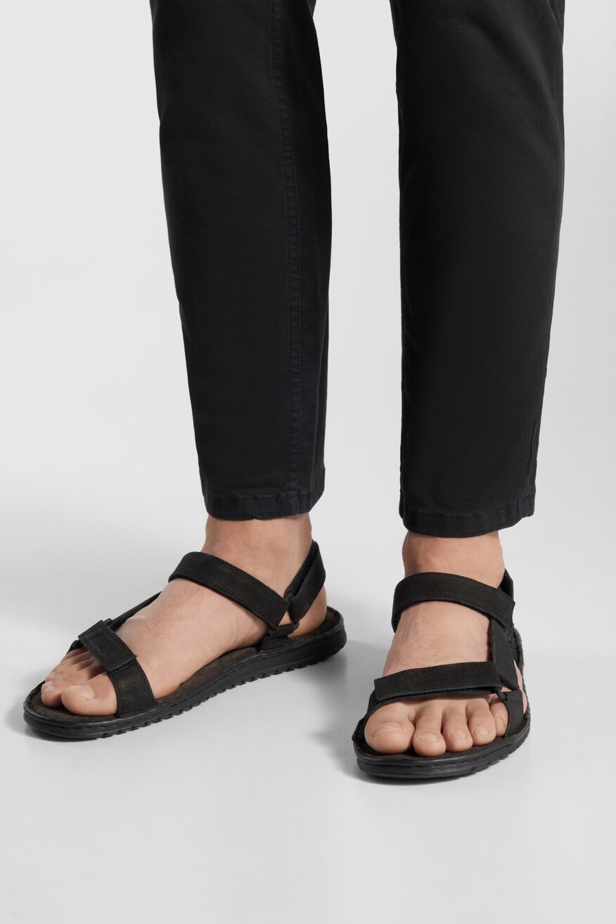 
                Lasocki - Sandały skórzane na rzepy - 5905588570066