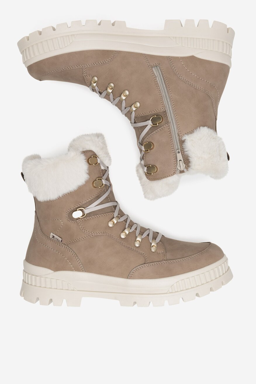 Rieker Revolution Lifestyle - Trzewiki skórzane ocieplane - 2230068922961