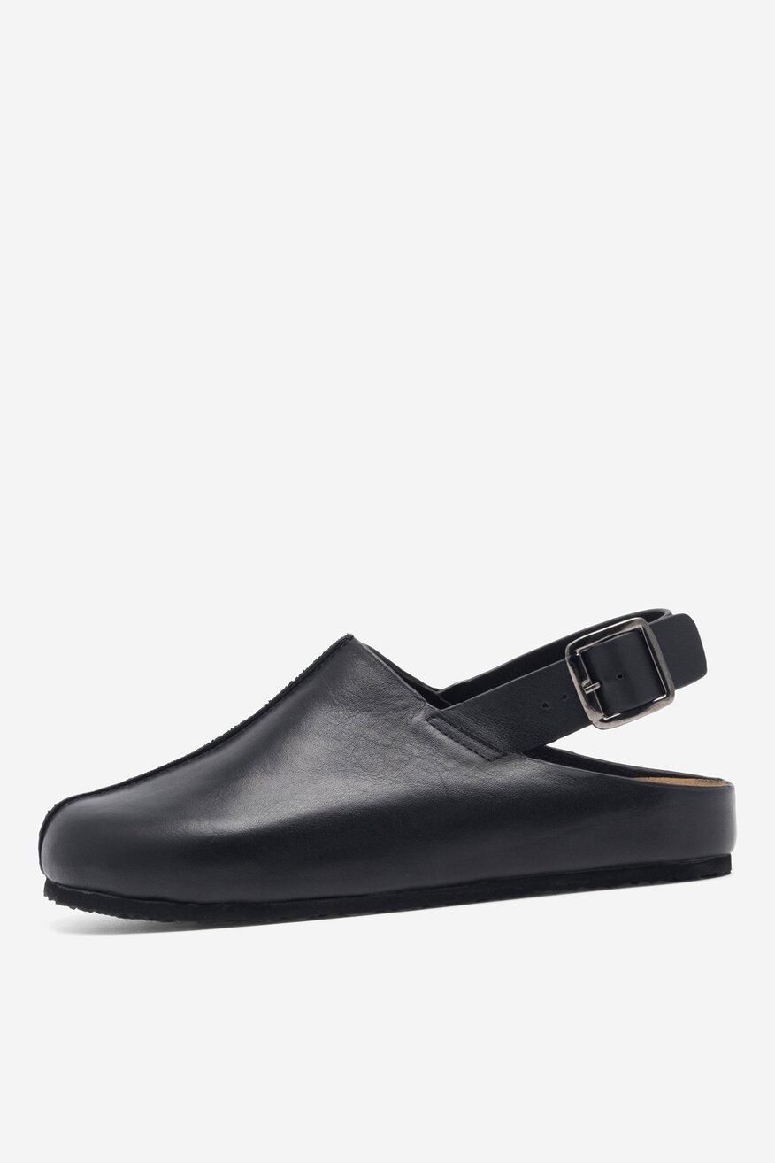 SIMPLE - Klapki mule skórzane - 5904862753867