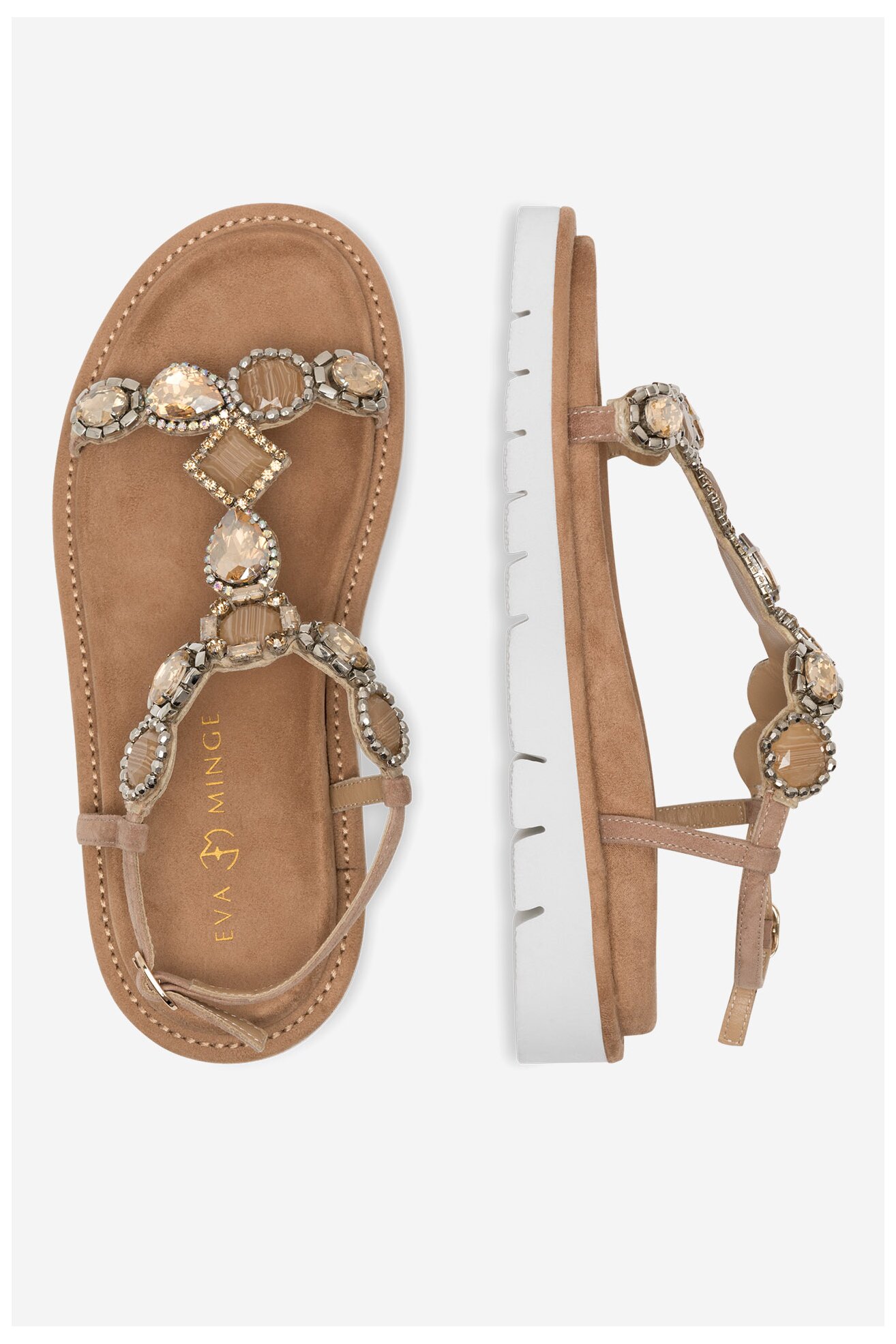 Сандали EVA MINGE MATILDE-V1175-95 БЕЖОВ
