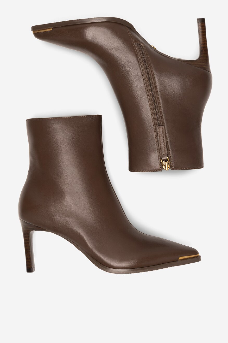 Gino Rossi - Botki skórzane na szpilce - 5905588985129