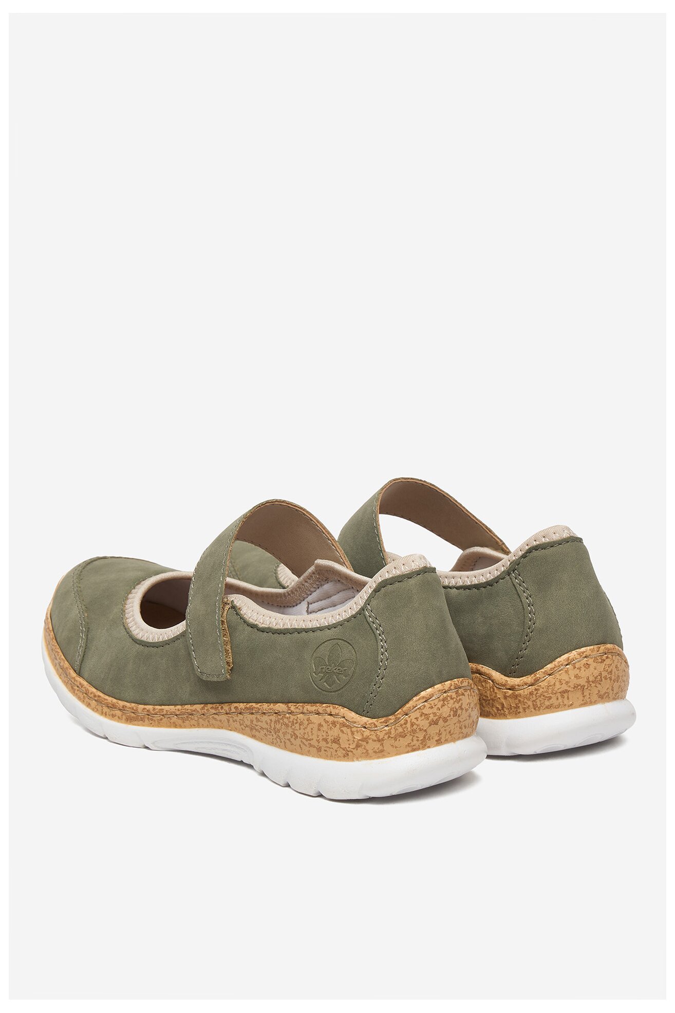 Baleriny Rieker CEO-N42B0-52 Oliwkowy jasny