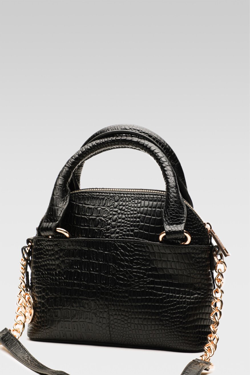 
                Lasocki - Torebka skórzana ze zwierzęcym motywem - 5903698709826