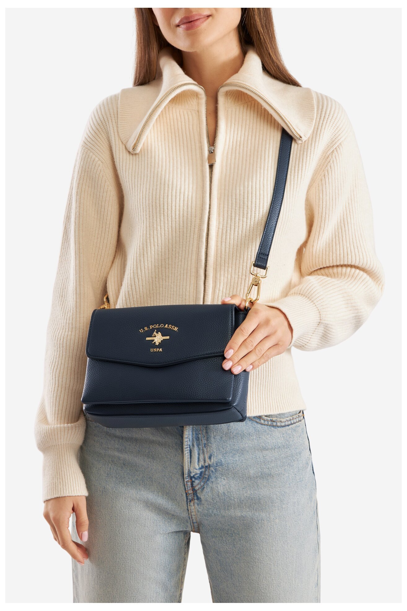 Дамска чанта U.S. POLO ASSN. BIUXT6213WVP КОБАЛТОВО СИНЬО