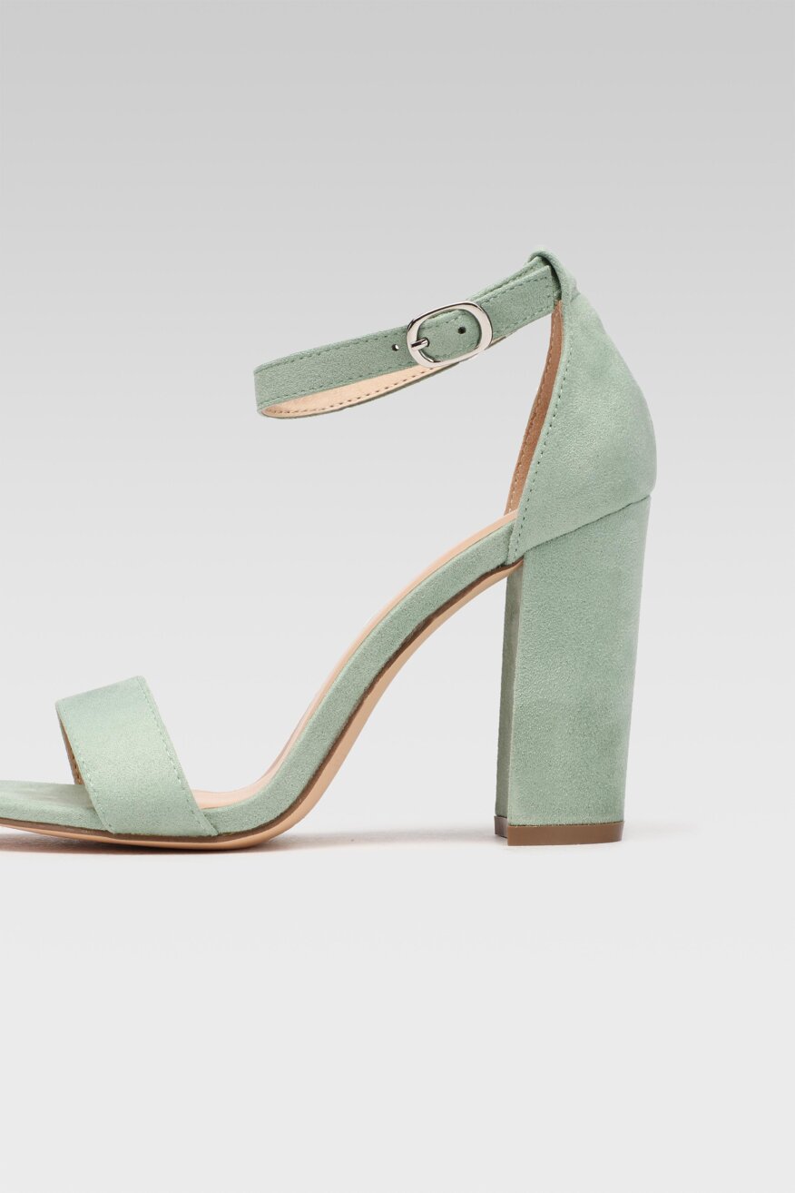 
                DeeZee - Sandały na obcasie zielone - 5903698612805