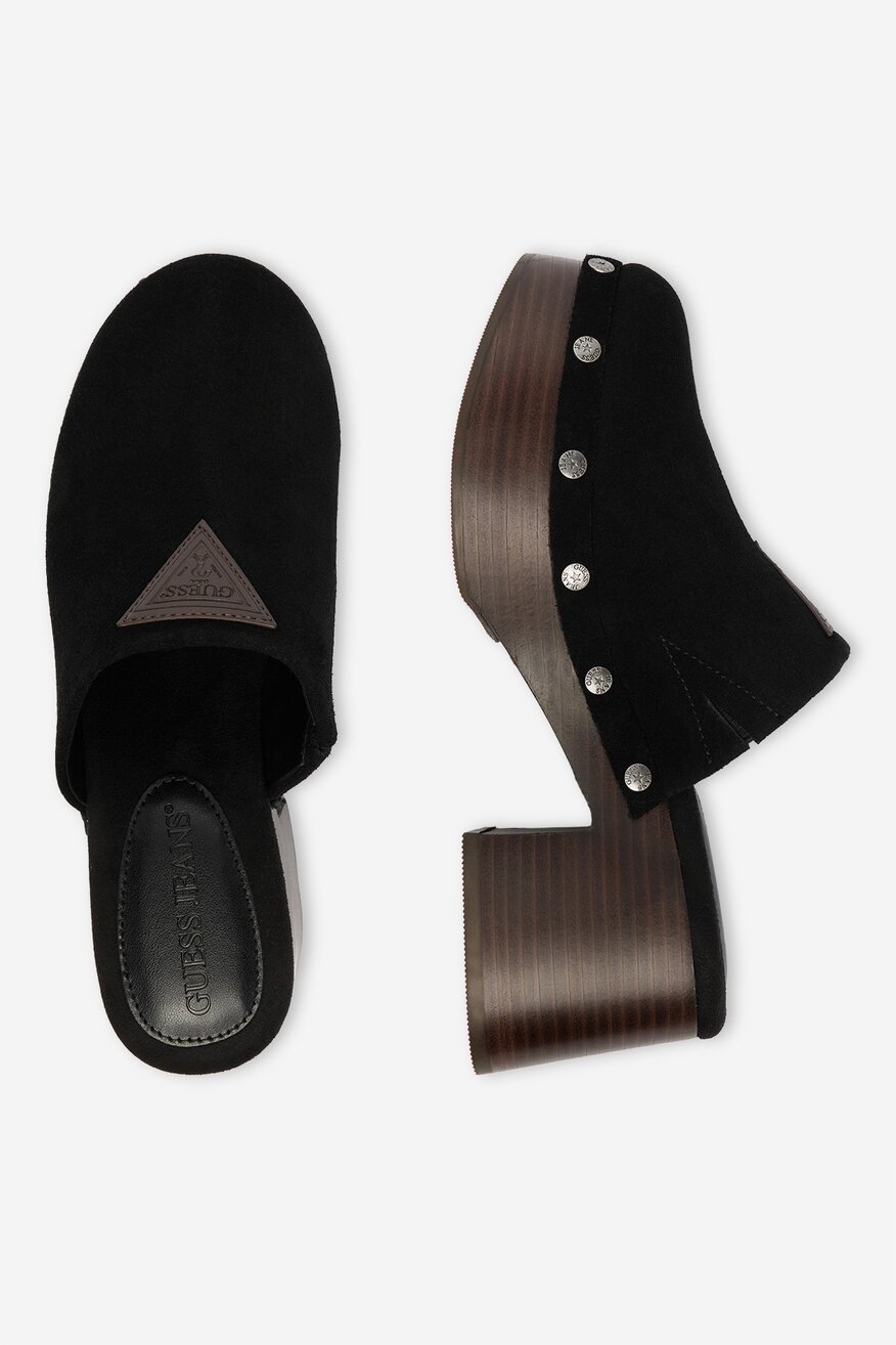 GUESS JEANS - Klapki skórzane - 5907964055822