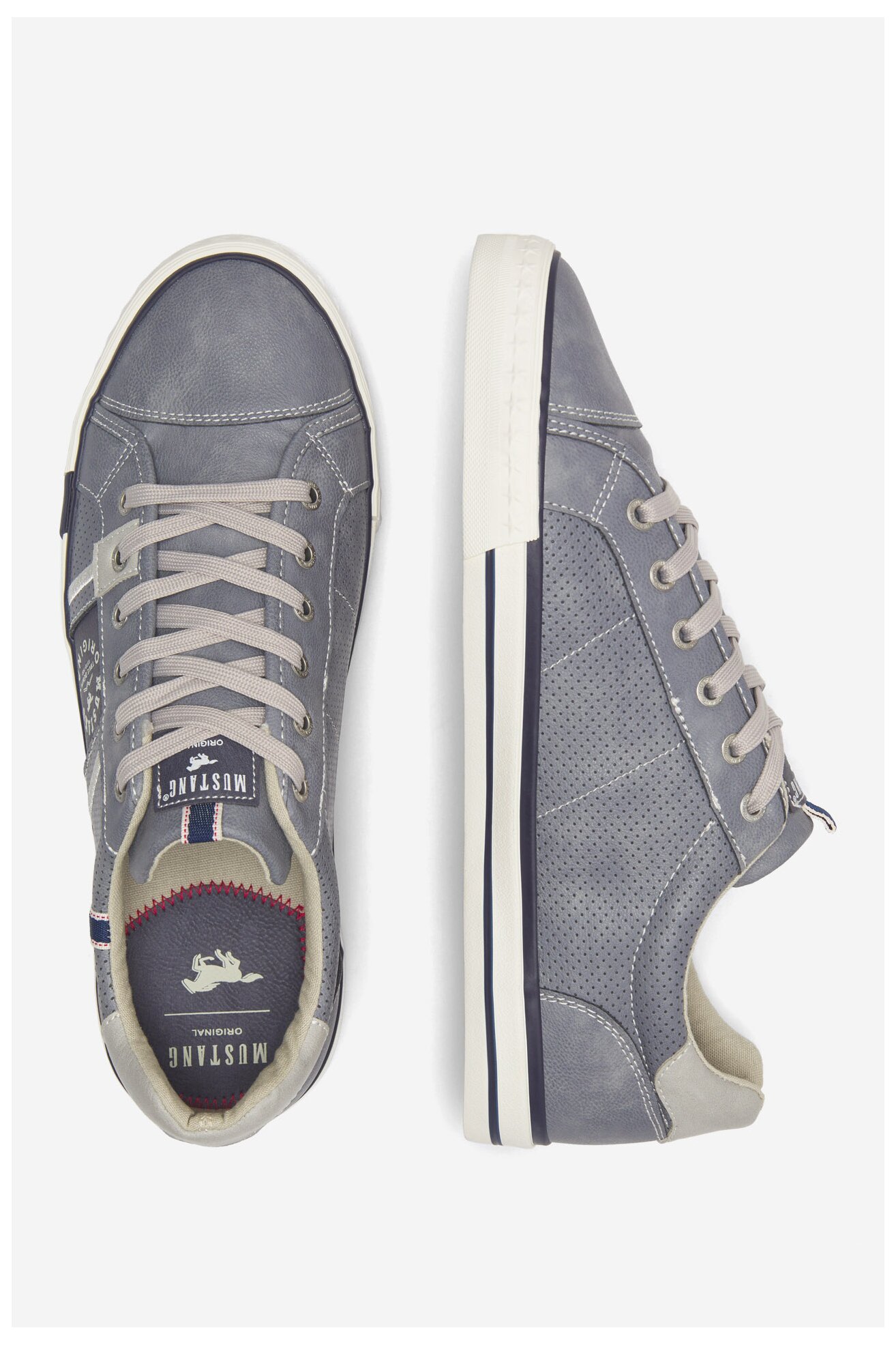 Plátěná obuv Mustang 4072-317 BLANKYTNĚ MODRÁ