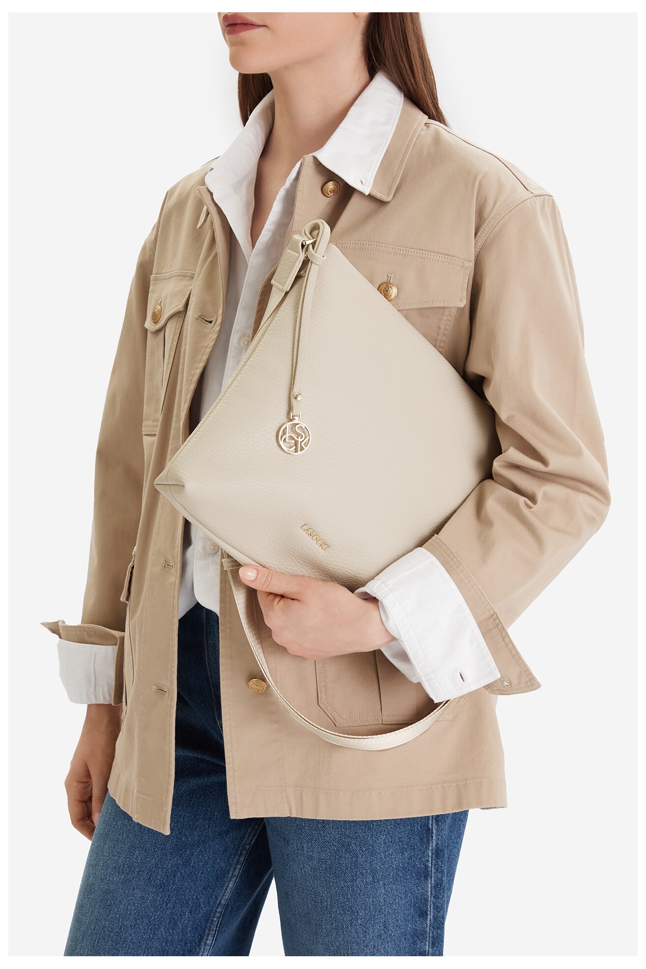 Kézitáska Lasocki CEO-LSK-K-031-06 CSONTSZÍNŰ