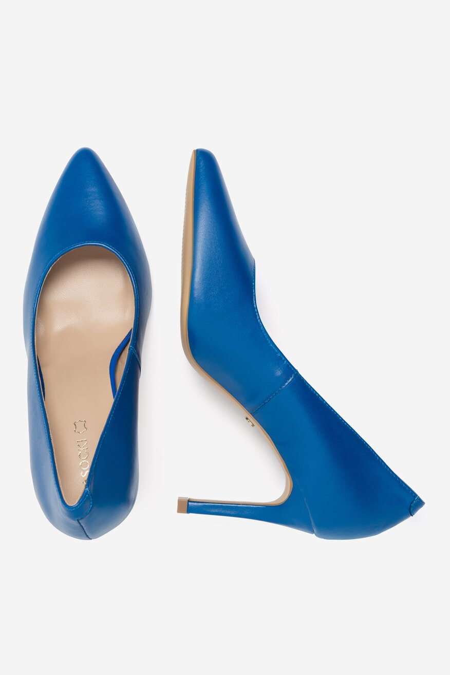 
                Lasocki - Czółenka skórzane na szpilce - 5905588486527