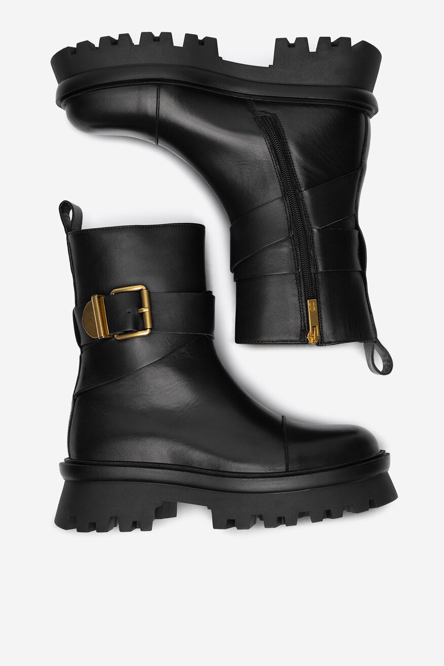 Badura - Botki skórzane - 5905588787365