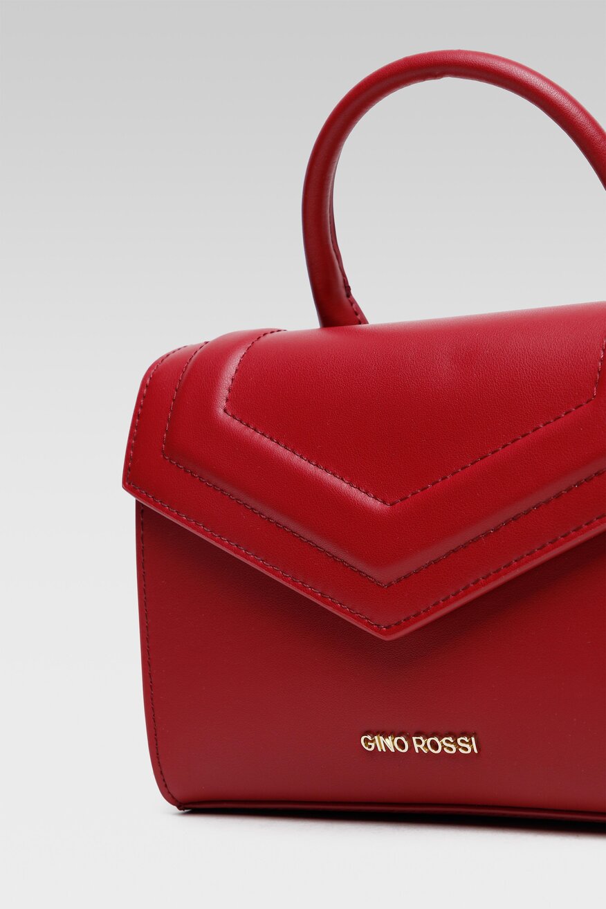Gino Rossi - Torebka skórzana czerwona - 5904248086893