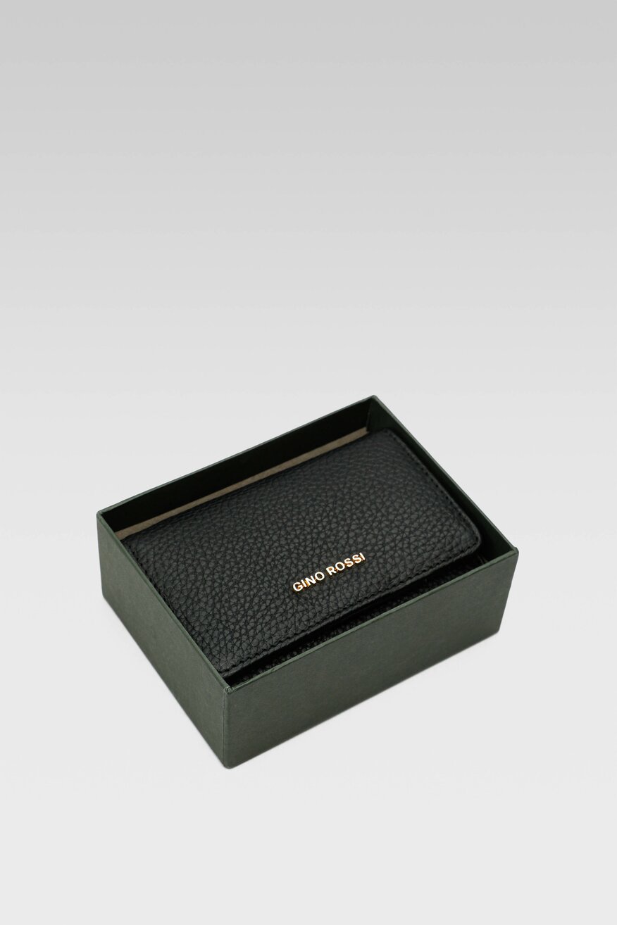 
                Gino Rossi - Mały portfel męski skórzany czarny - 5904862222998